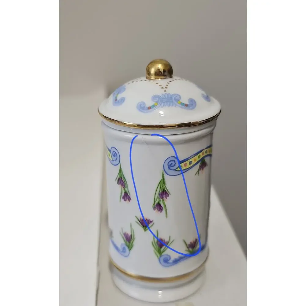 Lenox Spice Carousel Saffron Celery Salt Spice Jars1993 Fine Porcelain FLAWED